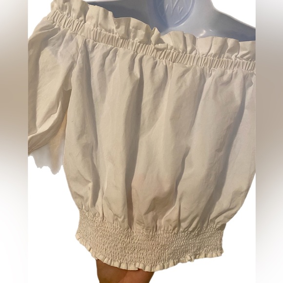 H&M White Ruffled Crop Top - Picture 2 of 4